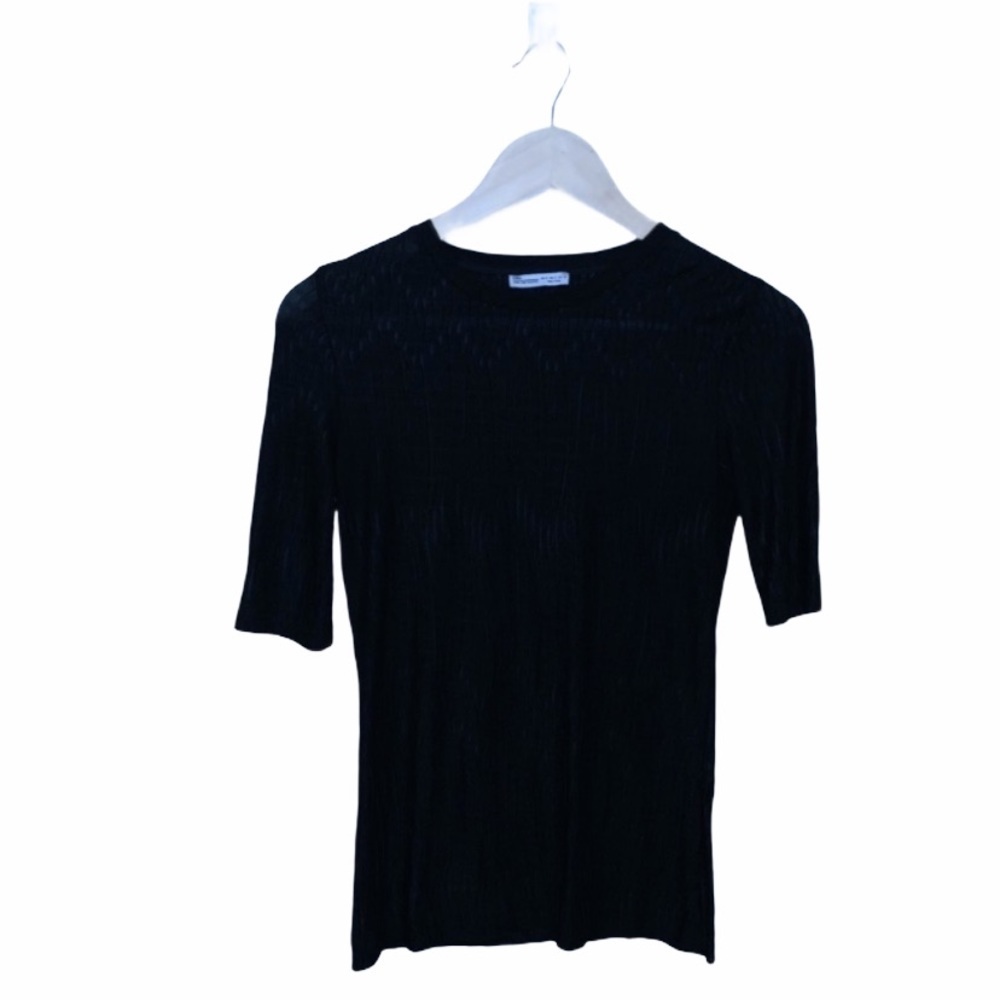 EUC Zara Basic Textured Short Sleeve Top